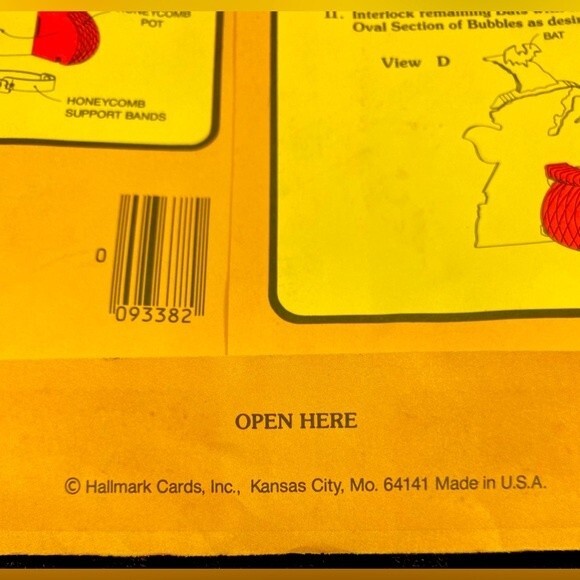 Vtg Halloween Witch Watch Centerpiece Honeycomb Bats Pumpkin Ambassador Hallmark - Picture 9 of 9